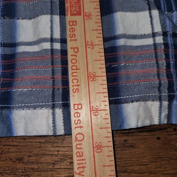 Tommy Bahama Mens Original Fit Silk Shirt Medium Short Sleeve Plaid - Picture 7 of 9